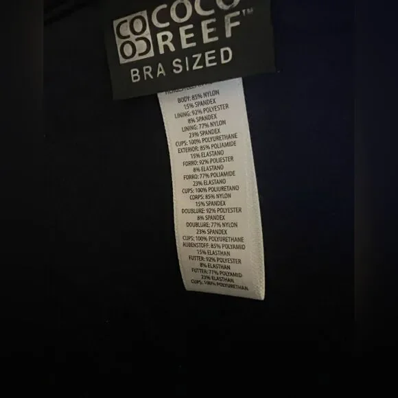 Coco Reef Navy Blue Bikini Top - Picture 2 of 4